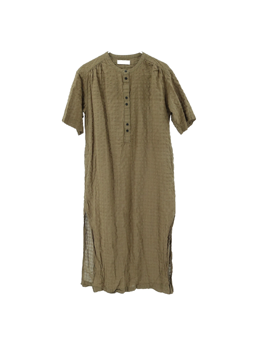 Everlane Midi Dress SZ XS Cotton Caftan Lagenlook Minimalist Textured Modern